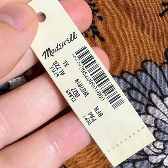 NWT Madewell Ruffle-Waist Babydoll Cami Dress in Gathered Blooms - Picture 6 of 7